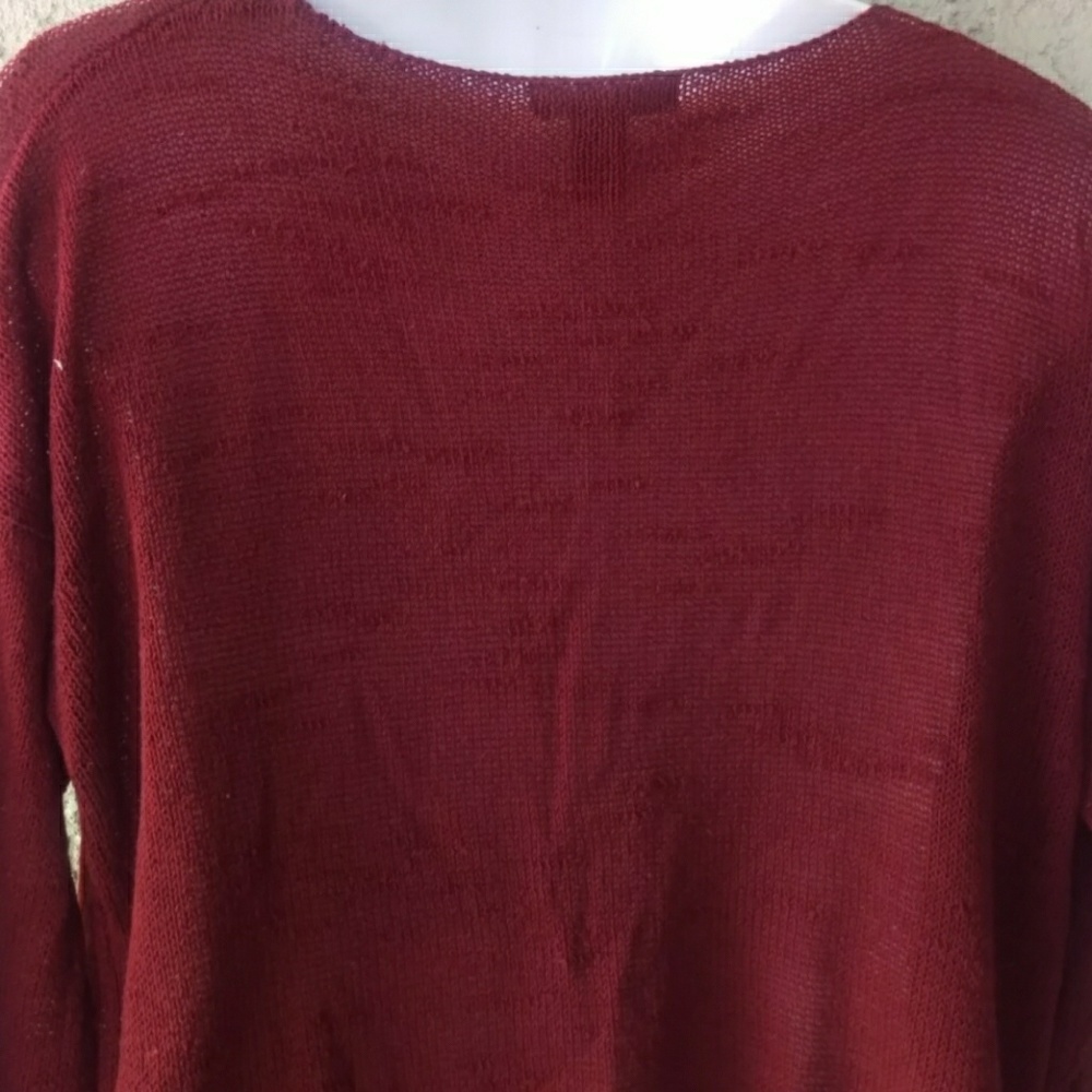 Forever 21 burgundy knit sweater - Picture 3 of 8